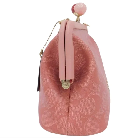 Authentic Coach Nora Kisslock Crossbody In Candy Pink Colorway Unused W/ COA - Picture 9 of 17